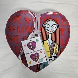 New Nightmare Before Christmas Disney Appetizer Plates Jack , Sally New Set Of 2
